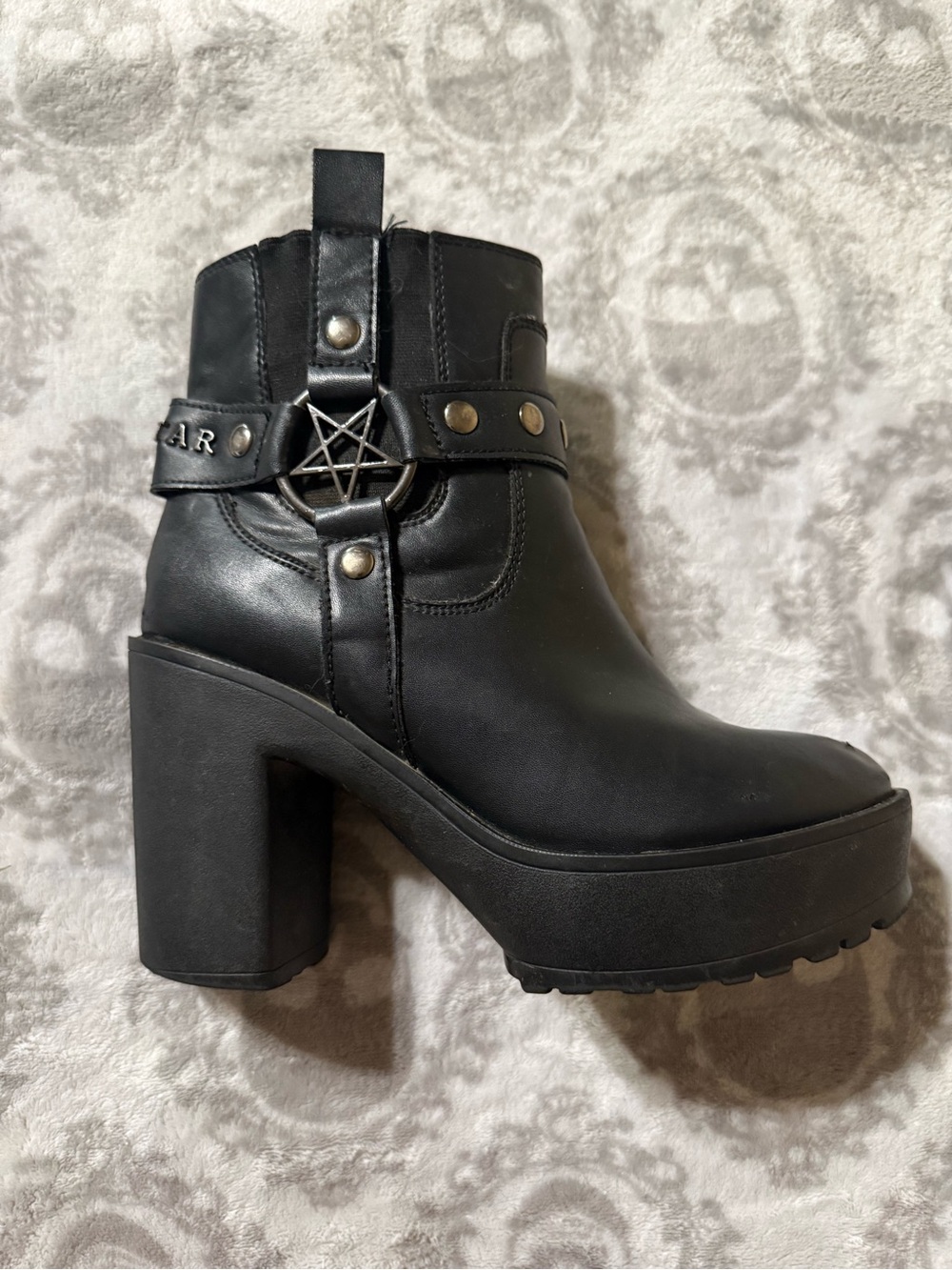 Killstar Winona Western Ankle Boots Size 7